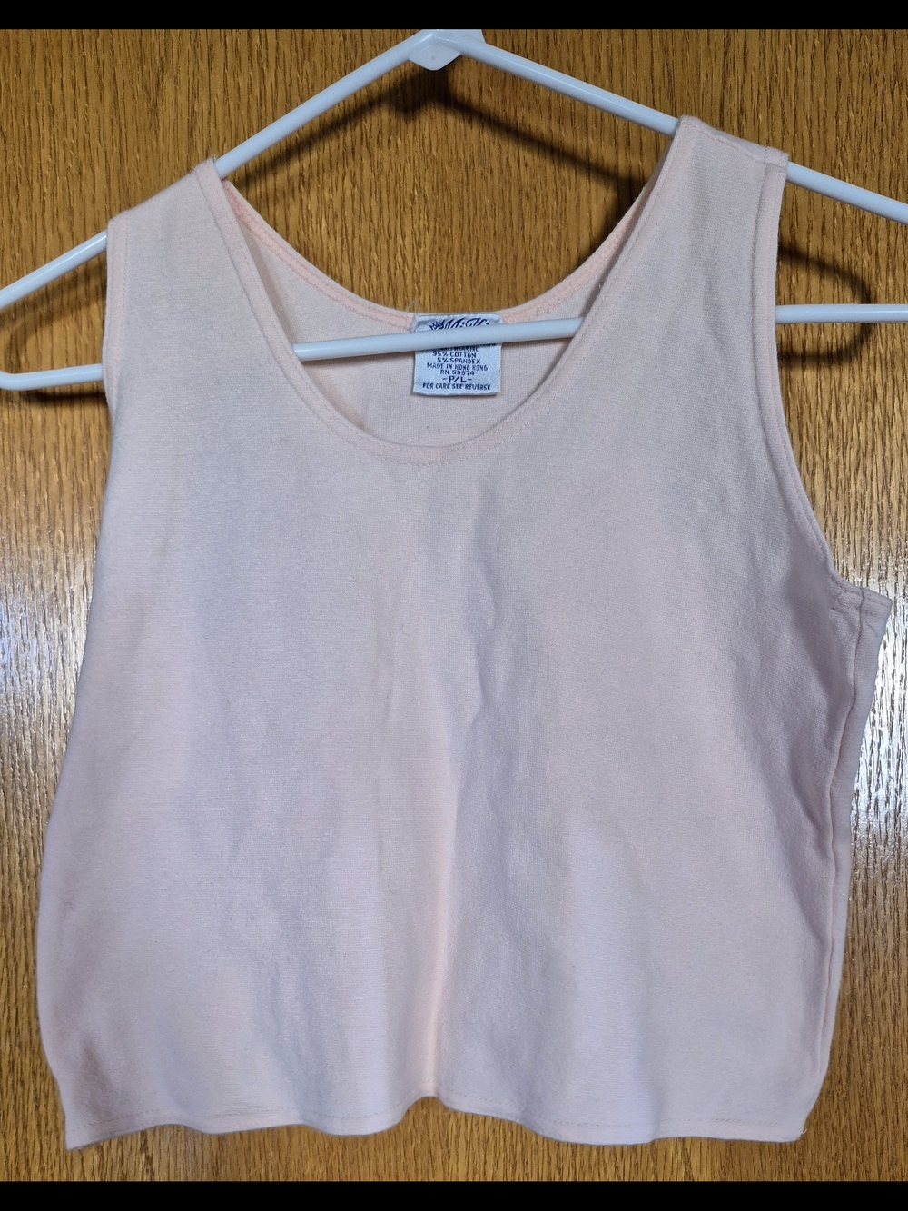 Miki by Majestic International Light Pink Tank Top